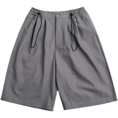 HEARUJOY - New Men's Straight Leg Casual Pants Loose Fit Versatile Korean Sle Trendy Cotton mid Waist Five-Quarter Length