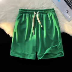 HEARUJOY - Cool Sportswear Running Shorts Men'S Solid Shorts Casual Elastic Waist Drawstring Summer Beach Shorts Bermuda Masculina Academia