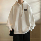 HEARUJOY - Men's Oversized Hoodie Off White 5XL Letter Print Hoodies with Hat Over size for Men Man Hoody Casual Wear Male Sweatshirt