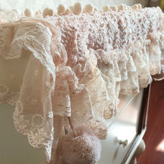 YICKYUE - Handmade Lace Tablecloth Bedside Table TV Safe Cover Towel Printer Korean Pastoral Style Creativity Home Decoration Dust Cover