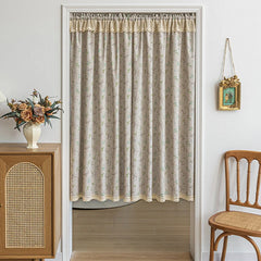 YICKYUE - Country Style Linen-Cotton Flaxen Curtain Enclosure Kitchen Door Curtains Cafe Living Room Window Kitchen Curtain Decoration
