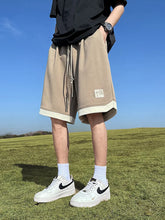 HEARUJOY - Summer Men's Sweat Shorts Plus Size 8XL 7XL 6XL Drawstring Elastic Waist Loose Fit Straight Daily Knit Casual Sport Shorts