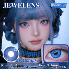 YICKYUE - 1pair Cosplay Myopia Color Contact Lenses Anime Pupil 6months 1pair Halloween Cute 14.5mm Softlens