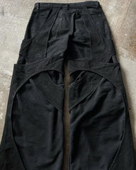 Hearujoy Harajuku Gothic Black Patchwork Ripped Baggy Jeans Oversized Wide Leg Straight Y2k Men’s Jeans Punk Rock Denim Pants Streetwear