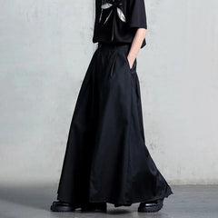 HEARUJOY - Mens Skirt Pants Japanese Dark Gothic Style Double-Layer Culottes Fashion Personality All-Match Casual Wide-Leg Pants Men'S Wear