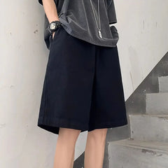 HEARUJOY - Drawstring Wide with Pockets Loose Man Short Pants Baggy Designer Thin Essential Xxl Ice Summer Casual in Bulk Xl Shorts for Men