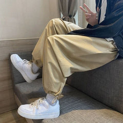 HEARUJOY - Pocket Men's Casual Pants Aesthetic Cheap Cotton Vintage Designer Polyester High Quality Trend Spandex Clothes Y2k Male Trousers