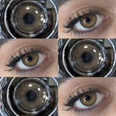 YICKYUE - 14.2mm Brown Lenses Colored Contact Lenses Natural Look Brown Realistic Big Eye Lenses Colored Pupils for Daily Wear