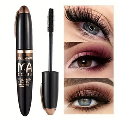 YICKYUE - 1 PC Waterproof 3D Mascara Thick Long Smudge-proof Plump Encrypted Long-lasting Curling Large Eye Makeup with 360° Spiral Brush