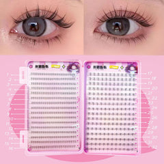 YICKYUE - 32 Rows Korean Style Fluffy Fairy Manga False Eyelashes Cluster Large Capacity Anime Cosplay Lashes Extension Perfect Eye Makeup
