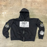 Hearujoy Harajuku Hip Hop New Fashion Patch Embroidery Y2K Zip Up Hoodie Men Women Oversized Hoodie Loose Casual Hoodie Jacket Streetwear