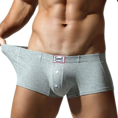 HEARUJOY - Men Solid Sports Boxers Short Underwear Breathable Bulge Pouch Underpants Low Waist Boxer Trunk Soft