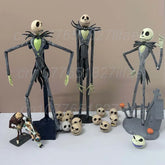 YICKYUE - The Nightmare Before Christmas Jack Skellington Action Figure 12 Face Jack Jack Chair Special Version Model Toys Christmas Gift