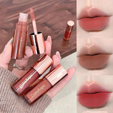 YICKYUE - 6 Colors Matte Velvet Mist Lipstick, Air Dimming Velvet Mist Lipstick Lift Long-lasting Waterproof Non-stick Cup Soft Matkeup