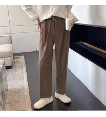 HEARUJOY - Korean Men Italian Style Naples Suit Pants Oversized Sagging Sensation Loose Straight Trousers Spring Summer Ins Trendy Pants