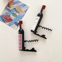 YICKYUE - 2pcs Funny Gold Bar Red Wine Bottle Opener Refrigerator Magnets Blackboard Whiteboard Photo Message Fridge Magnets Decorative