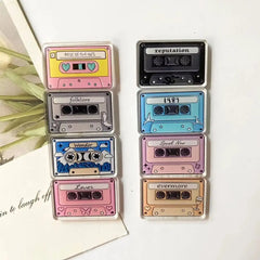 YICKYUE - 6Pcs Acrylic Mini Tape Radio Refrigerator Home Decoration Photo Message Magnet Fixed.