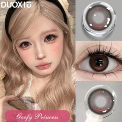 YICKYUE - 1 Pair Colorld Contact Lenses for Eyes With Degree Korean Lenses Pink Lenses Beauty Pupils Graduated Make up Lenses New