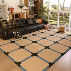 YICKYUE - American Style Living Room Decoration Retro Carpet Large Area Rugs for Bedroom Washable Lounge Floor Mat Home Anti-slip Soft Rug
