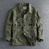 HEARUJOY - Men Workwear Military Long Sleeve Shirts Cotton Casual Loose Handsome Versatile Male Cargo Washed Big Pocket Woven Shirt Jackets