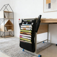 YICKYUE - 1pcs Desk Side Storage Bag Hanging Book Bag for Students Desktop Organizer Pouch