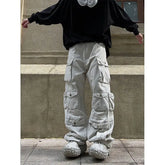 Hearujoy Multi Pocket Casual Straight Loose Cargo Pants Men Harajuku Hip Hop Popular Simple Joggers Men Streetwear Pants