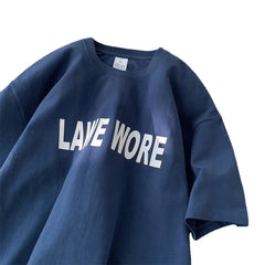 HEARUJOY - T Shirt Oversized Cotton For Men White Men's Letter Print T-shirts Male 5XL Casual Wear Summer Tee Shirts Unisex Big Size