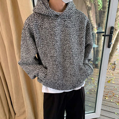 Hearujoy Men's Hoodie Luxury Harajuku Texture Hooded Sweatshirt Leisure Fashion Long Sleeve Streetwear Retro Korean Popular Clothes