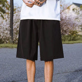 HEARUJOY - Casual Outings Blue Casual Loose Shorts Lightweight Casual Pants Daily Wear Shorts Medium Waist Design Polyester Fabric