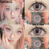 YICKYUE - Color Contact Lenses With Degree Pink Pupils Beautiful Contact Korean Lenses Makeup Yearly Use 2pcs/pair Fast Shipping
