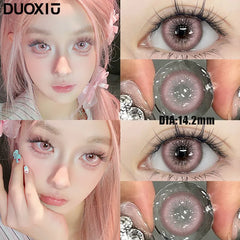 YICKYUE - Color Contact Lenses With Degree Pink Pupils Beautiful Contact Korean Lenses Makeup Yearly Use 2pcs/pair Fast Shipping