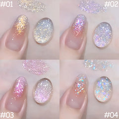 YICKYUE - 1-12pcs TC Dream Fairy Sequin Gel Nail Polish Whitening Super Glitter Fine Glitter Nail Salon Exclusive Essential Nail Art
