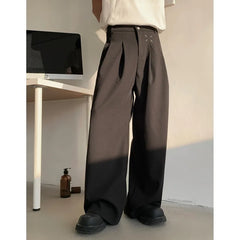 HEARUJOY - Suit Pants Men Society Mens Black Dress Pants Korean Loose Casual Wide Leg Pants Mens Office Formal Trousers Plus Size 5XL