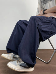 YICKYUE - American Workwear Pants Men Summer New Thin Trendy Loose Straight Casual