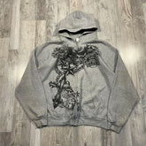 Hearujoy Y2k Hoodie Womens Mens New Gothic Skull Pattern Printing Hip Hop Casual Sweatshirt Selling Personality Retro Hoodies Streetwear