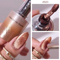 YICKYUE - 10ml Venalisa Hema Free TPO Free Gel Nail Polish Christmas New Year Soak Off Glitter Red Colors Cat Eye Magnet Nail Gel Polish