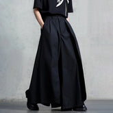 HEARUJOY - Mens Skirt Pants Japanese Dark Gothic Style Double-Layer Culottes Fashion Personality All-Match Casual Wide-Leg Pants Men'S Wear