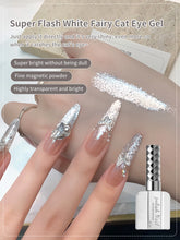 YICKYUE - 16ml Sparkling NO GRAY Cat Eye Gel Nail Polish Reflective Magnetic Gel White Color Soak Off UV Permanent Seedling Varnish Nail