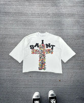 Hearujoy Harajuku pinned saint printed graphic t shirts y2k top oversized t shirt gothic couples grunge 2024 american goth women clothes