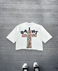 Hearujoy Harajuku pinned saint printed graphic t shirts y2k top oversized t shirt gothic couples grunge 2024 american goth women clothes
