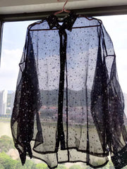 Hearujoy mesh see-through sexy oversize men shirt black, grey printed large size blouse man vintage long sleeve transparent thin shirts