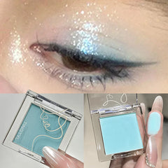 YICKYUE - Monochrome Eyeshdaow Palette Matte Glitter Green Blue Eyeshadow Pigments Waterproof Mashed Potato Matte Purple Eye Shadow Makeup