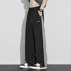 HEARUJOY - Ice Silk Men's Summer Lightweight Loose Straight Trousers Quick Dry Casual Pants