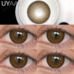 YICKYUE - NEW Contact Lens Beauty Blue Lens 14.5mm Big Eyes Color Contact Lenses For Eyes Natual Pupils Cosmetic Lens Makeup Gray