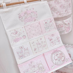 YICKYUE - Wall Hanging Storage Bag Dormitory Large Storage Bag Pink Creativity Home Decoration Kitchen Living Room Foldable Storage Bag