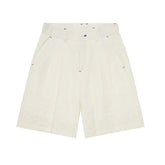 Hearujoy Men's Shorts Casual Plaid Elastic Waist Loose Straight Wide Leg Solid Color Male Trousers Simple Summer 9C6726