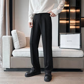 HEARUJOY - Black Suit Pants Men Slim Fit Social Mens White Dress Pants Korean Straight Pants Mens Office Formal Trousers Large Size 5XL