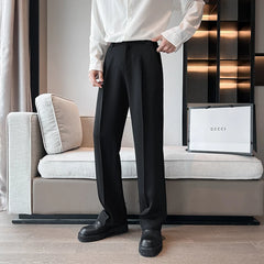 HEARUJOY - Black Suit Pants Men Slim Fit Social Mens White Dress Pants Korean Straight Pants Mens Office Formal Trousers Large Size 5XL