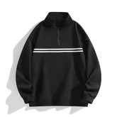HEARUJOY - Male Minimalist Round Neck Hoodie Mens Hoodless Sweatshirt Vintage Simple Loose Top Solid Color Pullover Hoodless Sweatshirt