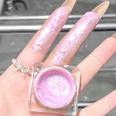 YICKYUE - Pink Glitter Highlighter Gel Waterproof Pearlescent Purple Gray Diamond Brighten Lying Silkworm Eyeshadow Liquid Facial Makeup